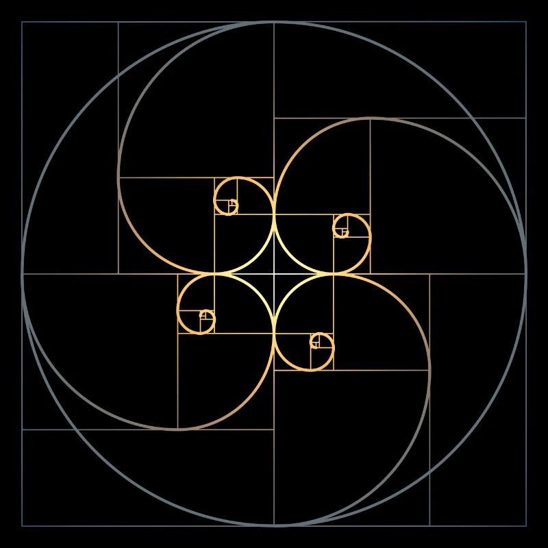 Fibonacci Spiralen Goldener Schnitt Geometrie Phi