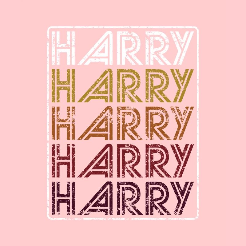 Harry Retro Wordmark Pattern Distressed Gift
