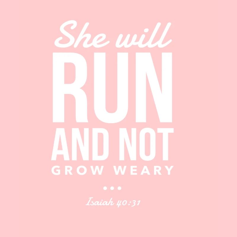 Conception chrétienne Bible Verse Run Pas se lasser