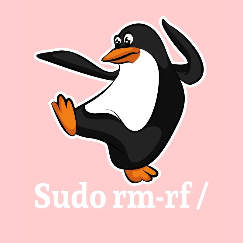 Tux Linux Pinguin Sudo Rm Rf | Computerfreak Hack