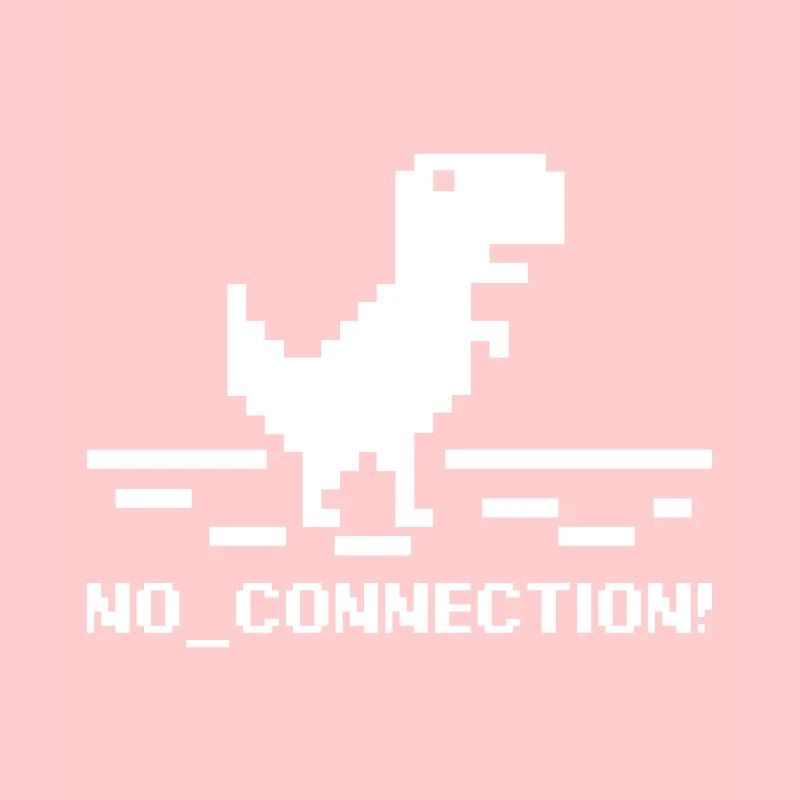 No Connection Computer Error Nerd Dinosaurier Trex