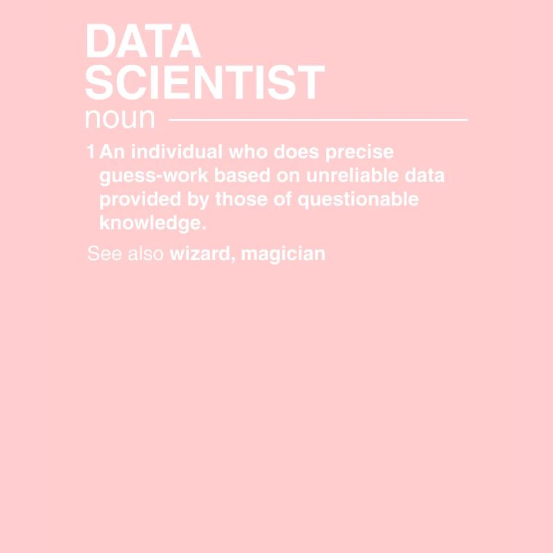Funny data scientist definition data analyst