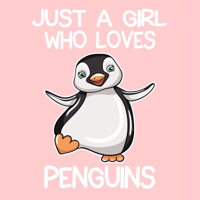 Nur ein Mädchen, das Pinguine liebt