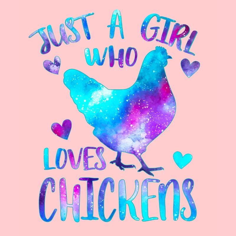 Nur ein Mädchen, das Hühner liebt