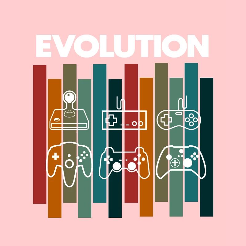 Retro evolution gamer nerd funny saying
