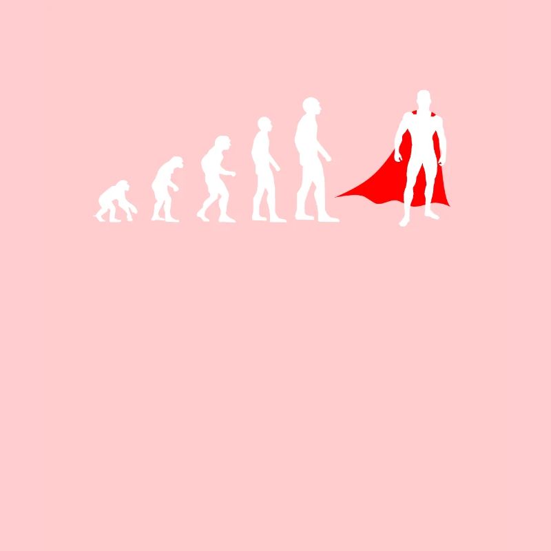 Evolution des Menschen Superheld witzig