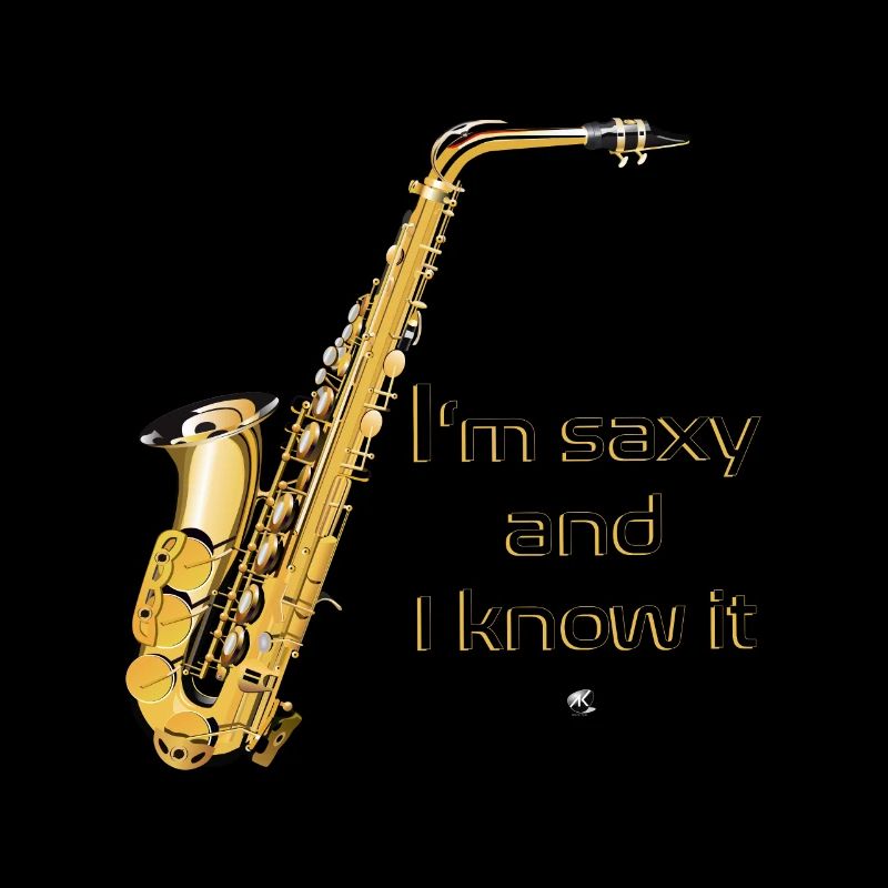 Saxophone Abbildung mit Inschrift