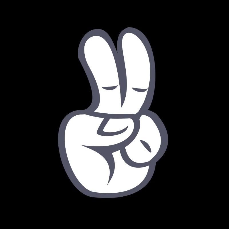 Peacezeichen Finger Comic