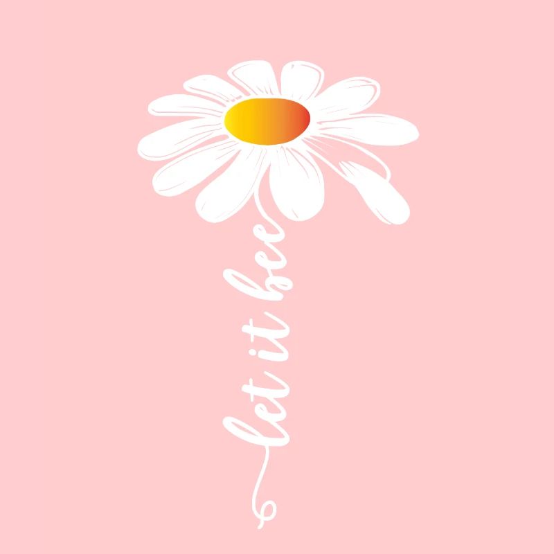 let it bee daisy daisy flower motif
