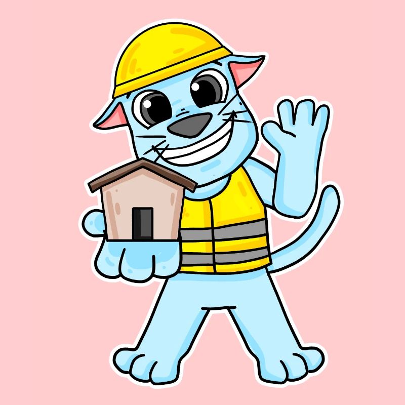 Cadeau de construction de maison de chat constructeur