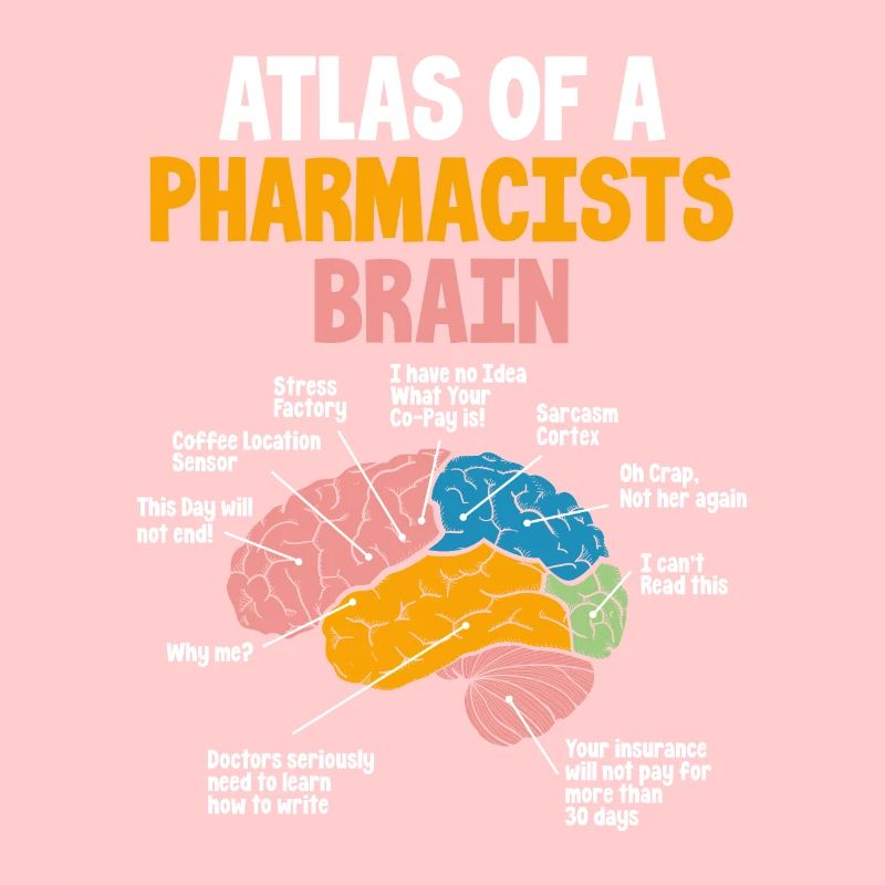 Pharmacists brain Pharmacy Technician Stud