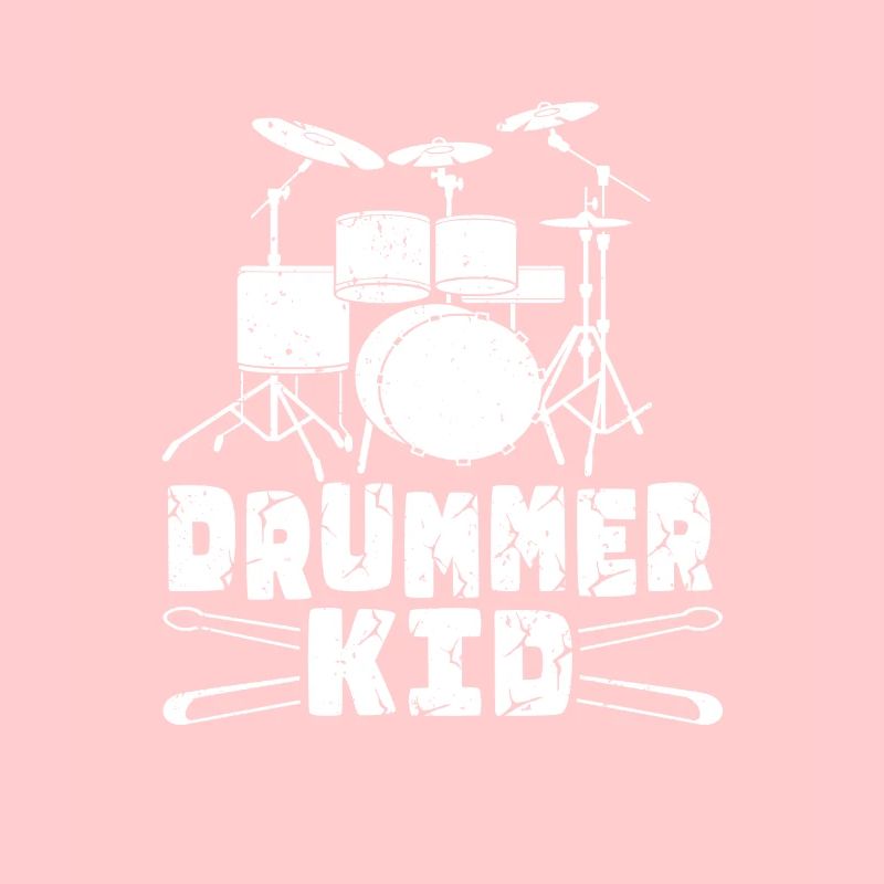 Kids Drummer Kid Funny Drum Set... Drummer