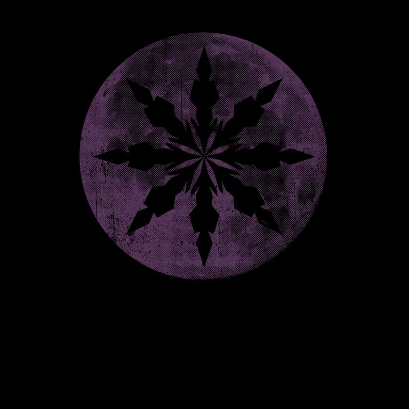 ICE FLOWER MOON violet, style vintage, grille de points