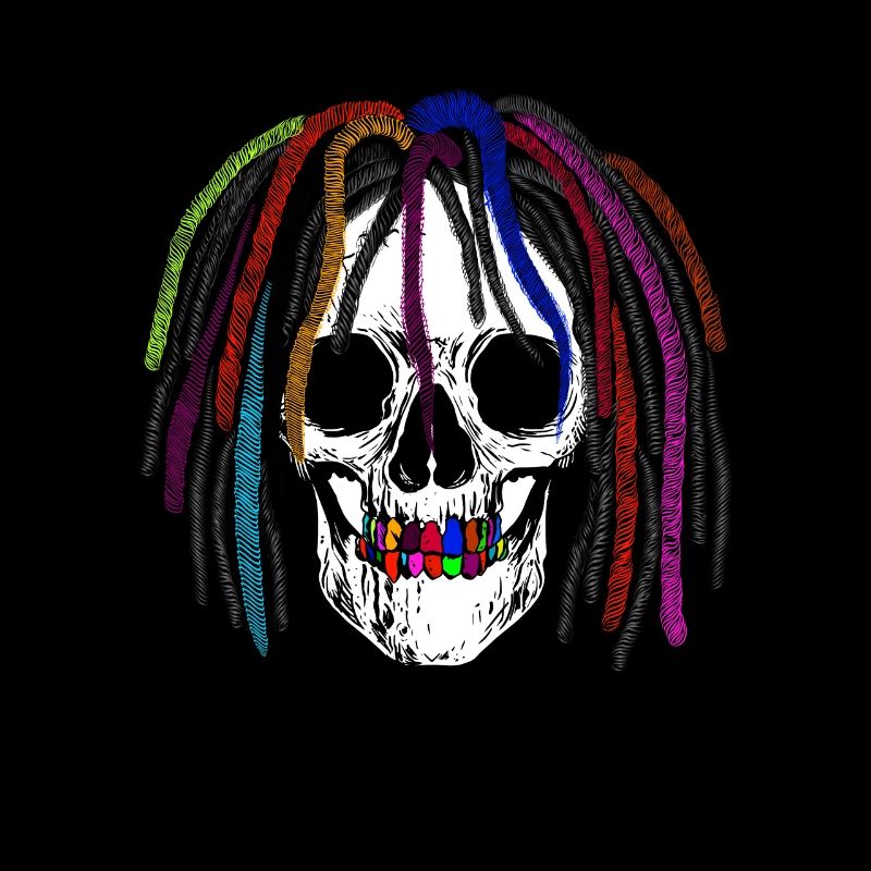 Jamaïque Reggae Rasta Rasta Dreadlock Skull