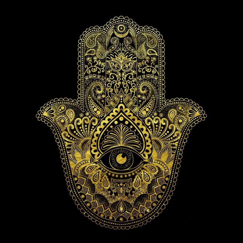 Glücksbringer Talisman Hamsa Hand Mandala Geschenk