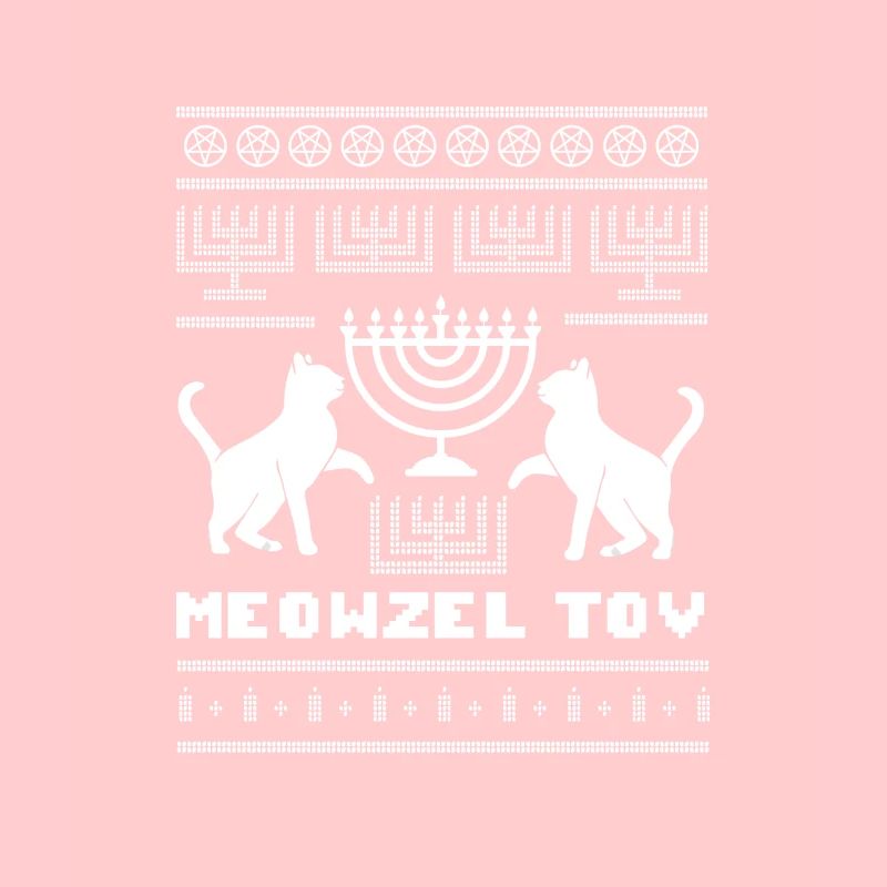 Meowzel Tov Ugly Hanukkah Pull Chats Chat juif