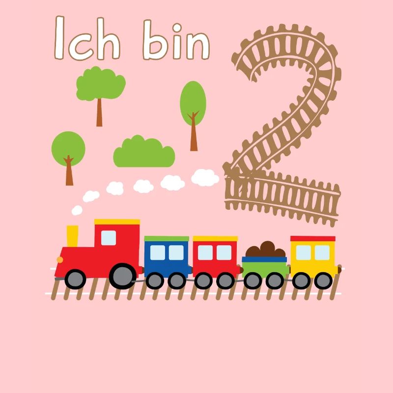 Junge Geburtstagsshirt 2 Jahre Geburtstag Zug