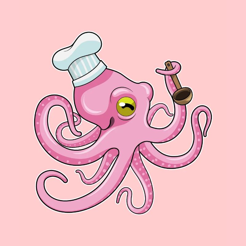 Krake Koch Kochlöffel Kochen