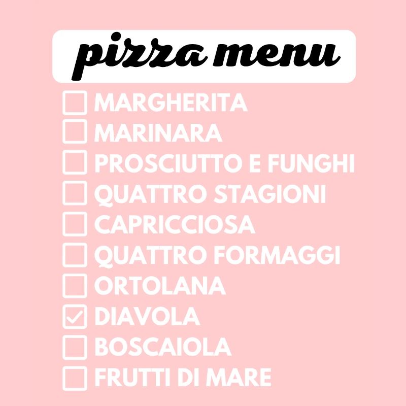pizza menu choix de pizza