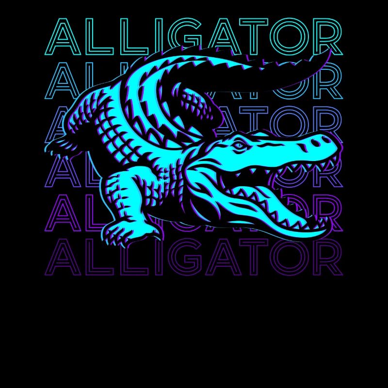 Alligator Crocodile Gator Retro Gift