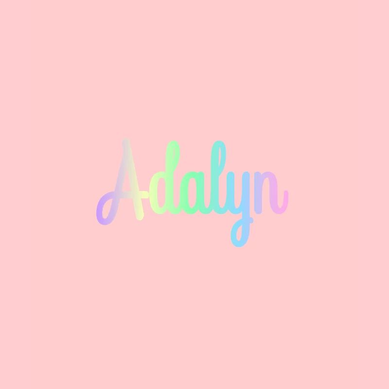 ADALYN Rainbow Cursive Minimaliste