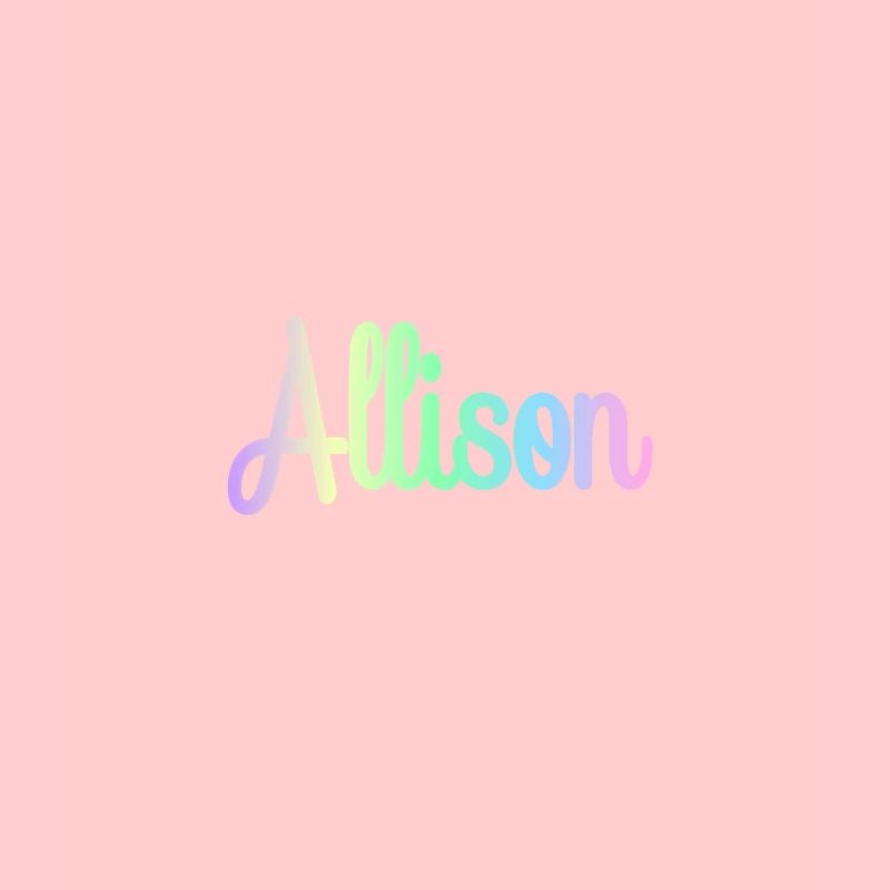 ALLISON Rainbow Minimalist Cursive