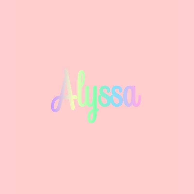 ALYSSA Rainbow Minimalist Cursive