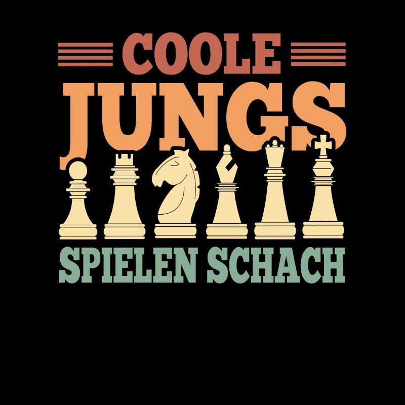 Coole Jungs Spielen Schach Retro Schachfiguren