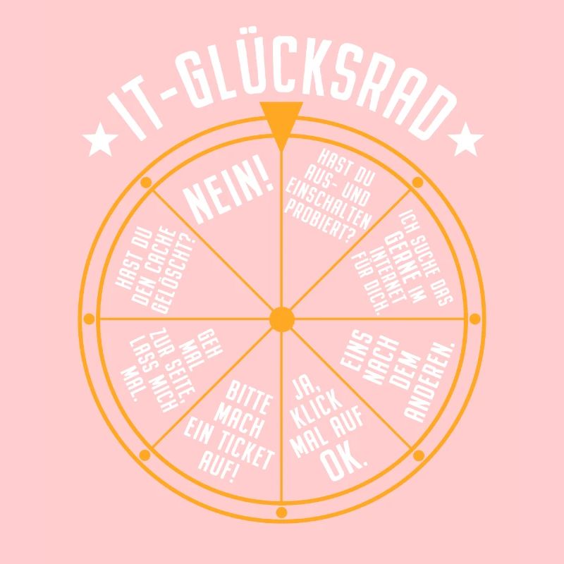 IT Support Glücksrad Service Desk IT Helpdesk Nerd