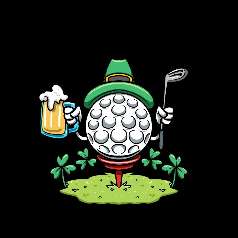 Golf Player Shamrock Golf St Patricks Day Golf