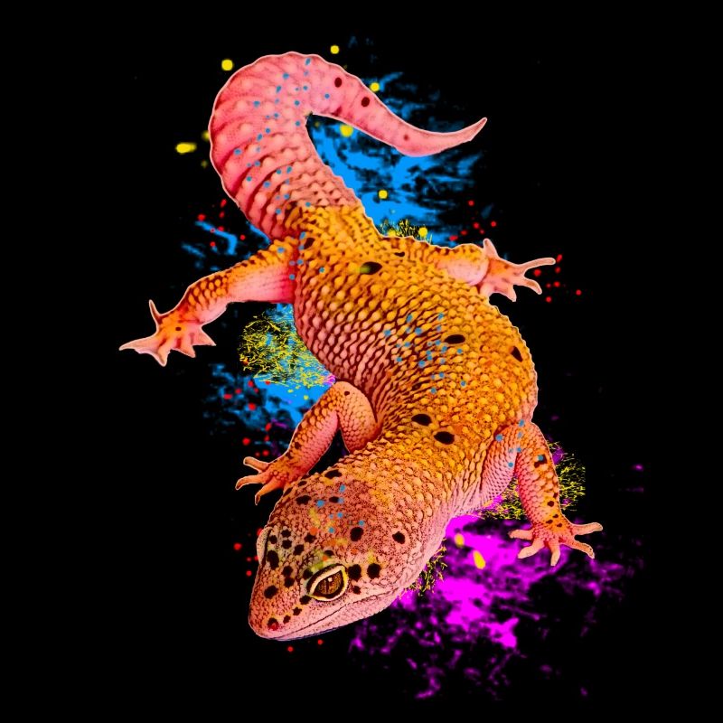 Leopard Gecko Watercolor Reptile Keeper