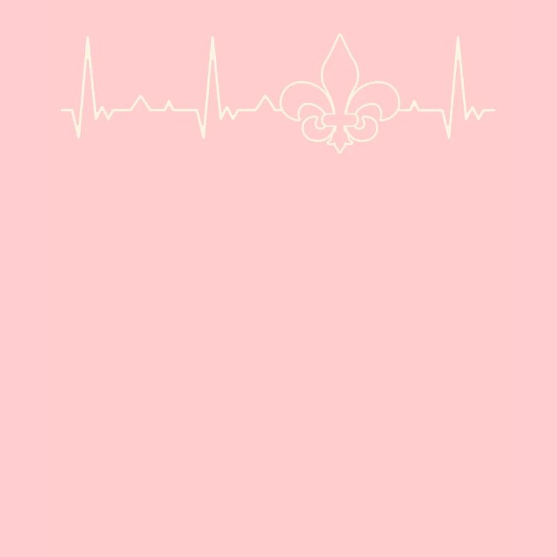 Fleur De Lis Symbol. Heart. Love. EKG. Pulse.