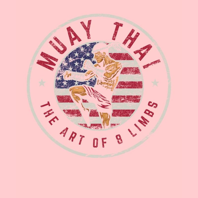 Vintage Muay Thai Fighter Karaté Boxe Mixte Mart