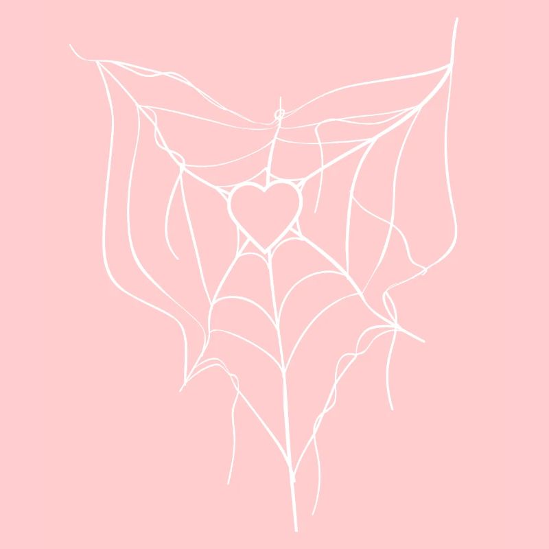 Spider Web Heart Goth Gothic Spider Net