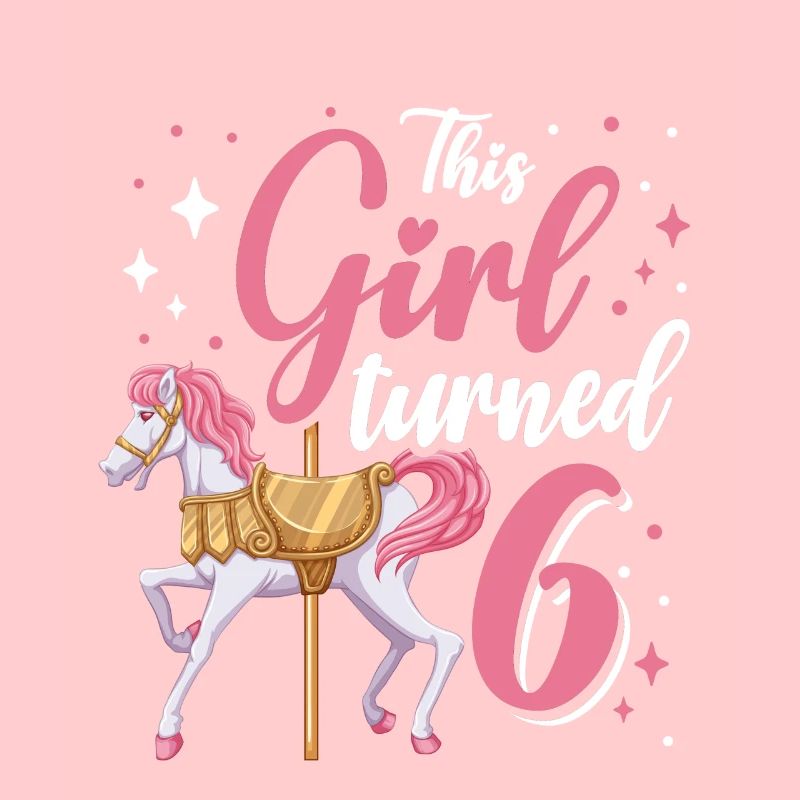 Karussell-geburtstagsfeier Dieses Mädchen Wurde 6