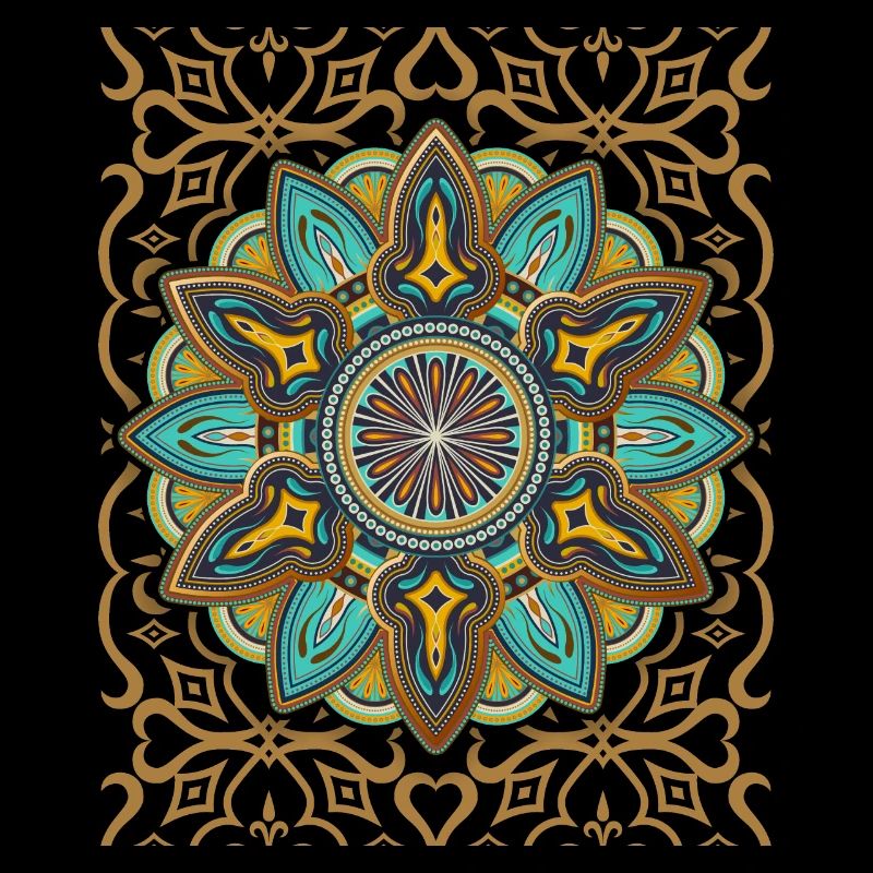 Mandala-Design, 3d-Mandala, Vintage-Arabesque