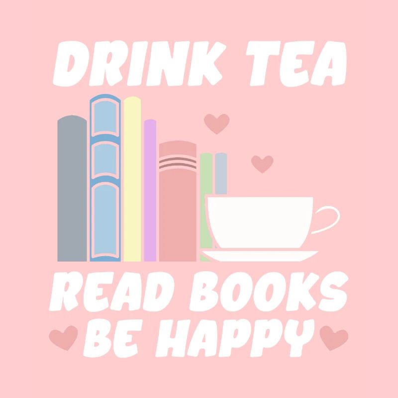Tee Trinken Bücher Lesen Glücklich Sein