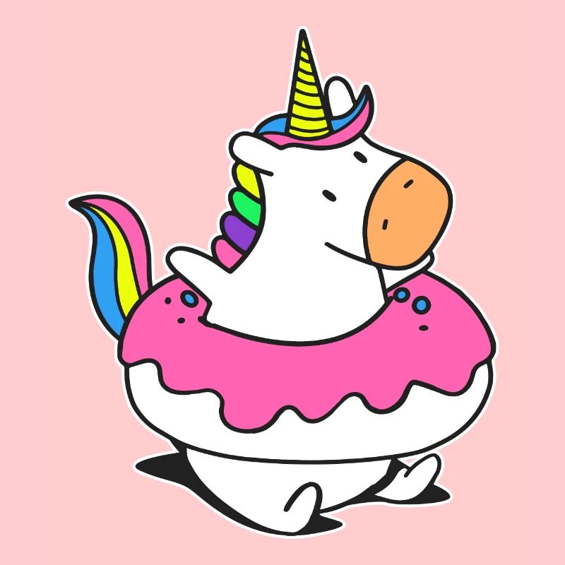 Rainbow Unicorn Float Floaty Donut