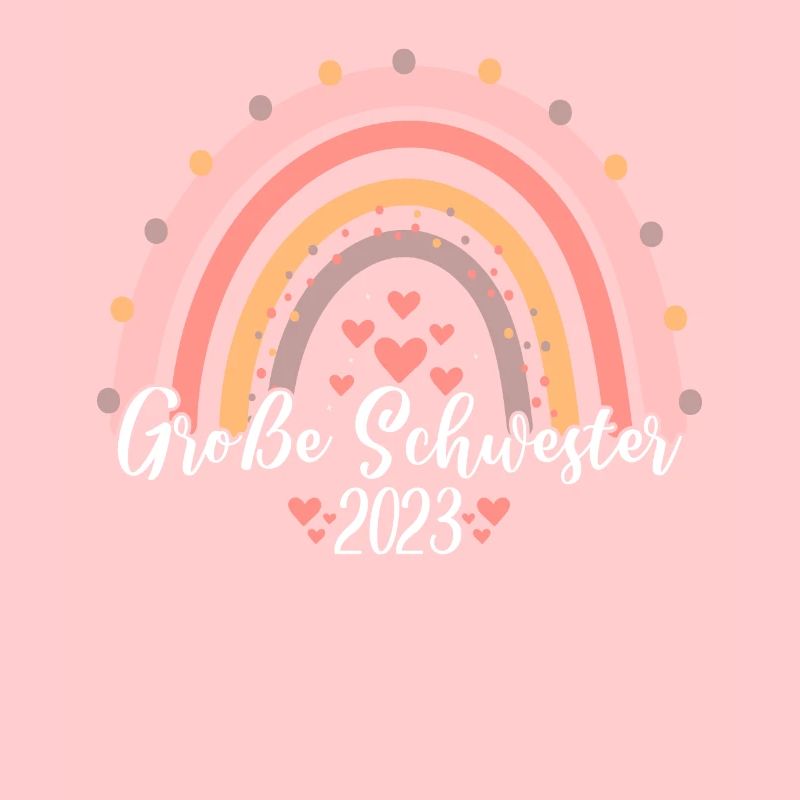 Große Schwester 2023 Boho Regenbogen Mädchen