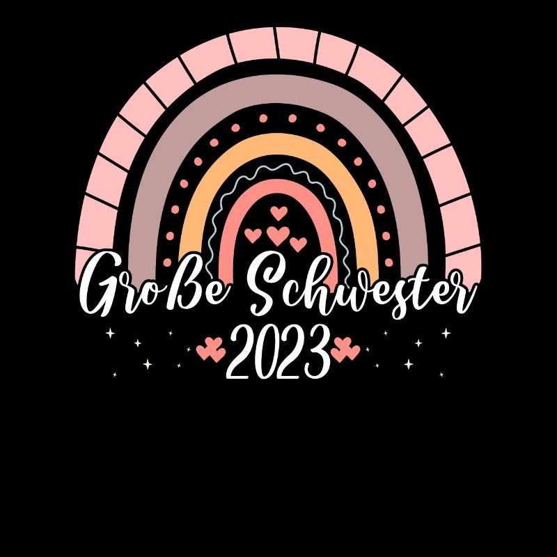 Große Schwester 2023 Boho Regenbogen Mädchen