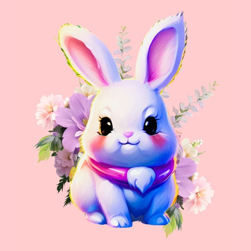Fleurs Lapin de Pâques Lapin mignon