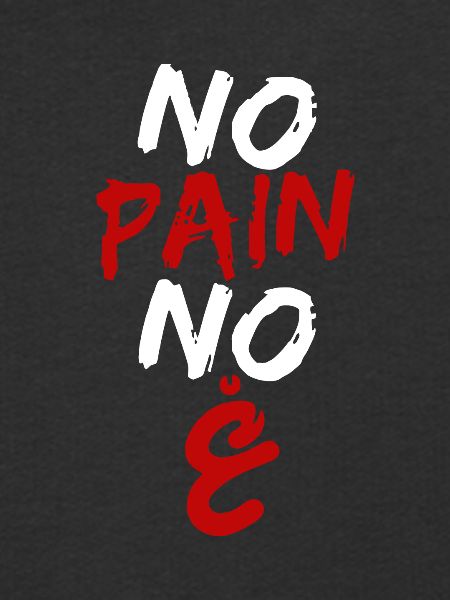 No pain no gain Funny Arabic Motivational Gym