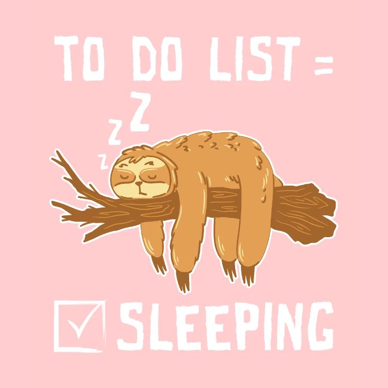 To do list sleeping Sloth