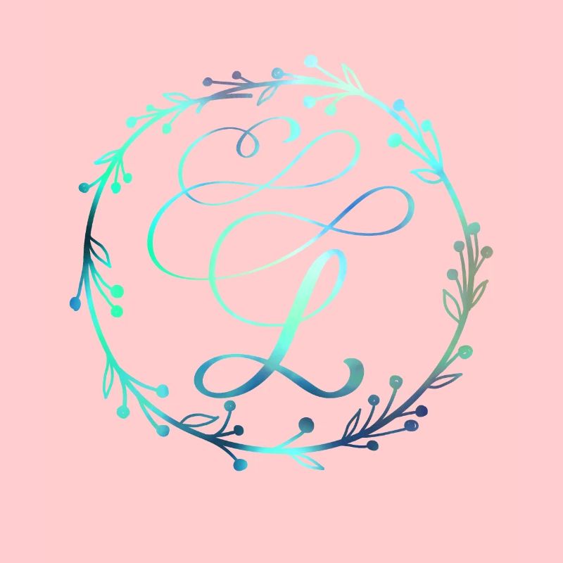 Monogramm, Buchstabe L, Kalligrafie Ornament