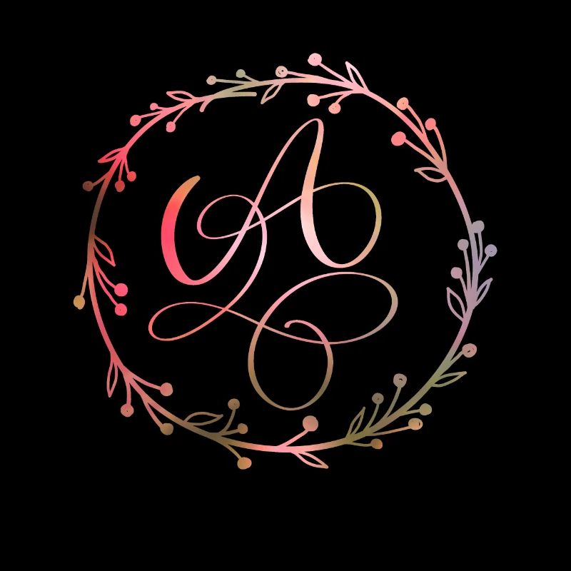 Monogramm, Buchstabe A, Kalligrafie Ornament