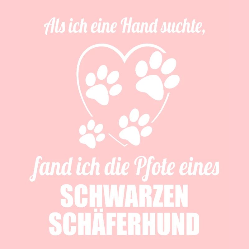 Hand & Pfote - Spruch - Schwarzer Schäferhund
