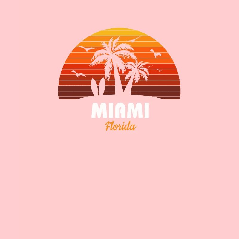 Retro Miami Florida Sunset Cool Vintage Vacances