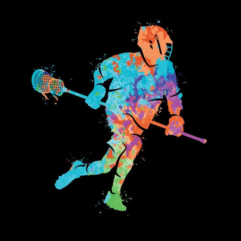 Lacrosse Player Racket Ball Kids Lacrosse