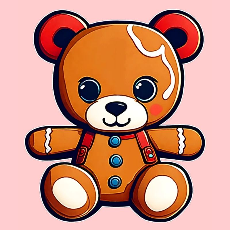 Cute Gingerbread Teddy Bear