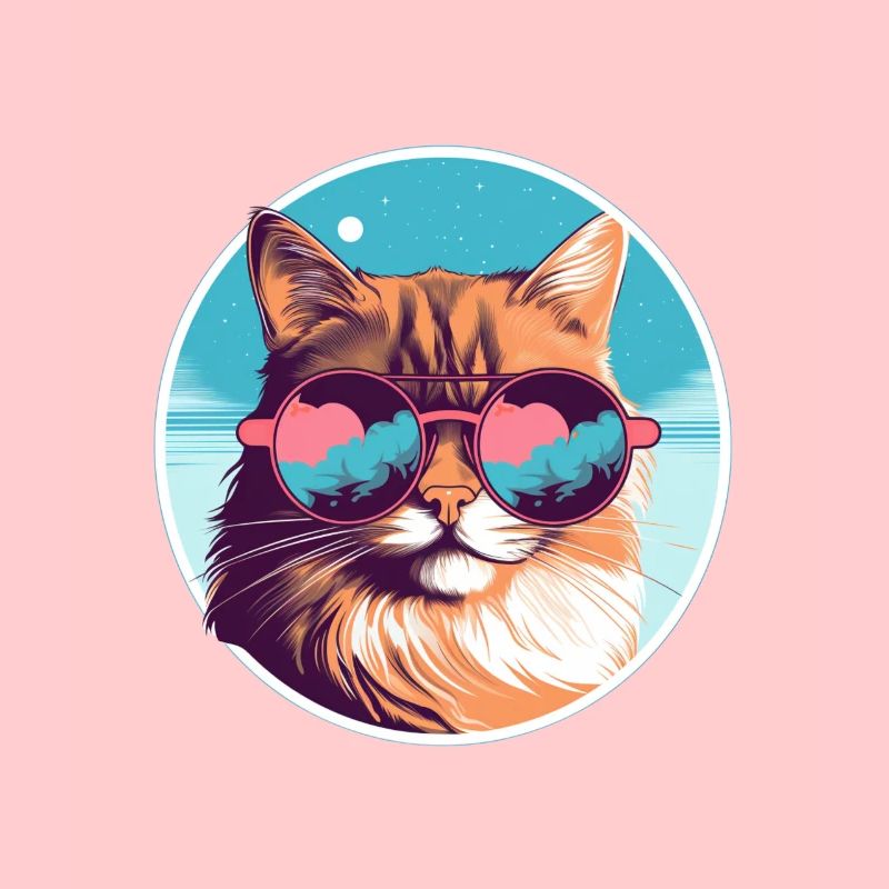Lueur de chat ronronnée par le soleil